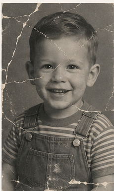 Childhood photo before restoration